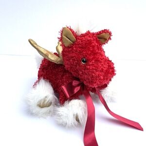 Rare Dan Dee Pegasus‎ Plush Stuffed Animal Toy Wings Red Small Mini Horse t1